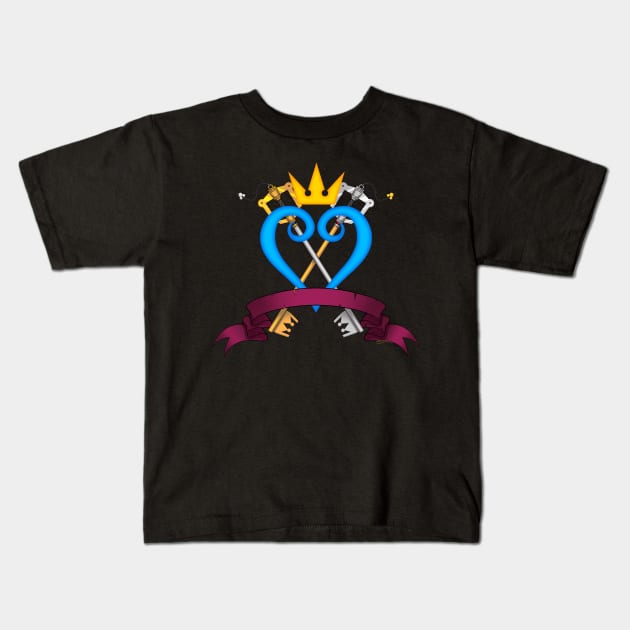 Coat of Hearts Kids T-Shirt by Spinejackel